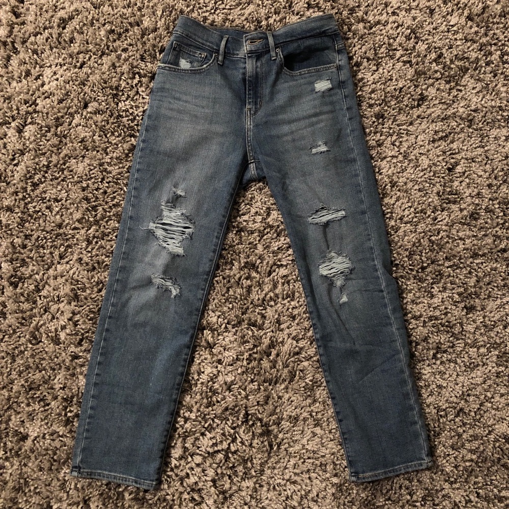 LEVIS 724 HIGH RISE STRAIGHT CUT HIGH WAIST JEANS - Picture 5 of 8